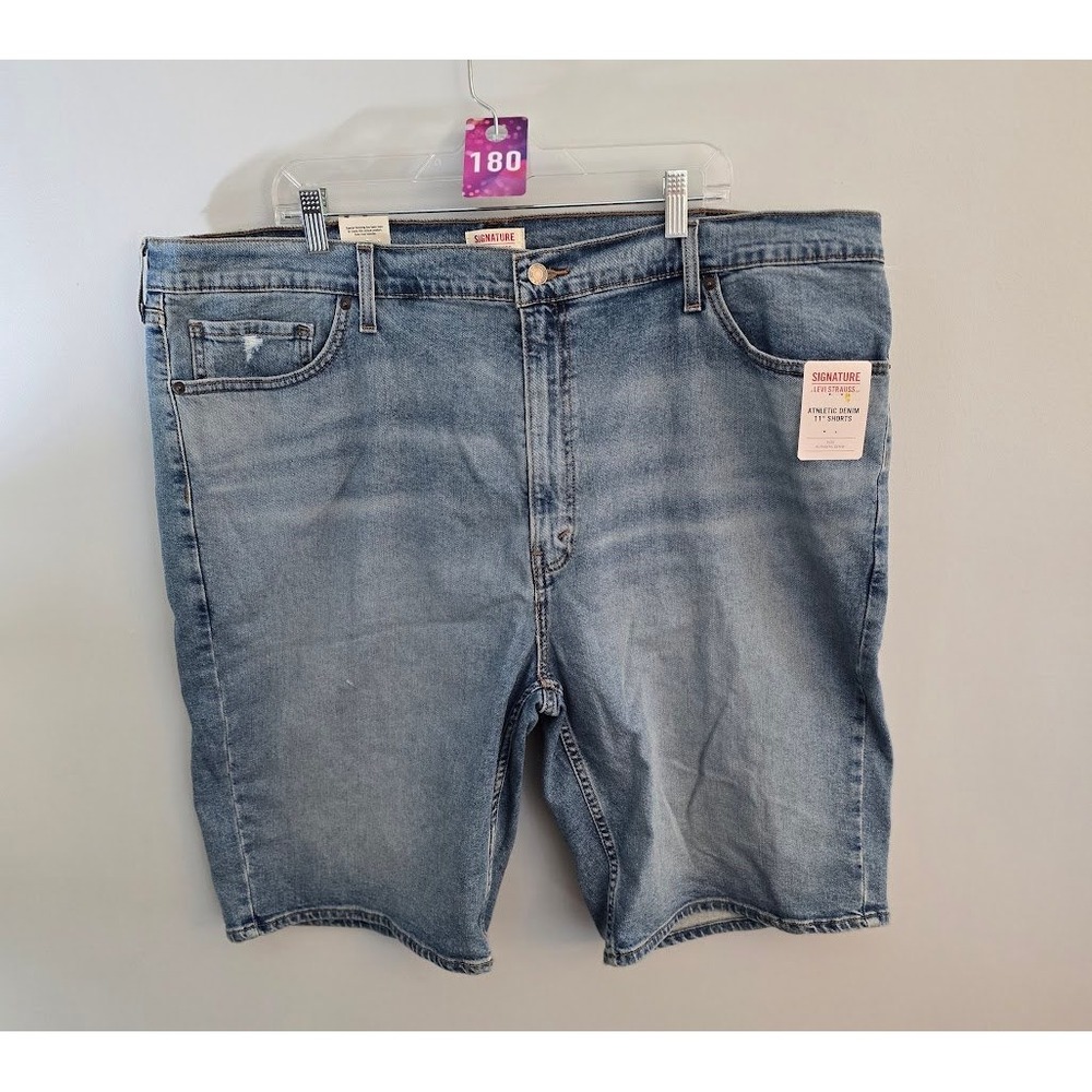 Signature by Levi Strauss & Co. Mens Athletic Denim Shorts Blue Flex Size 44 NEW